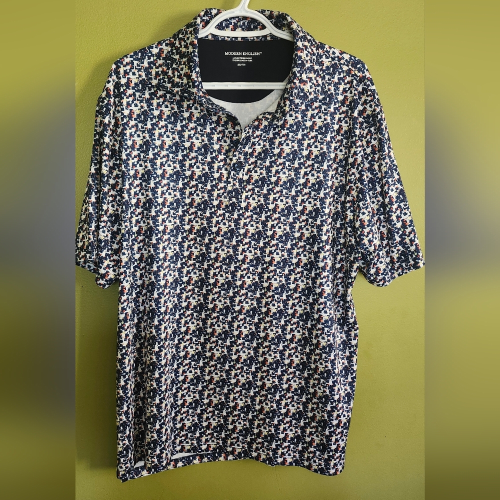 MODERN ENGLISH 4 FLEX TECHNOLOGY Men’s Shirt Size XXL   SHORT SLEEVE‎